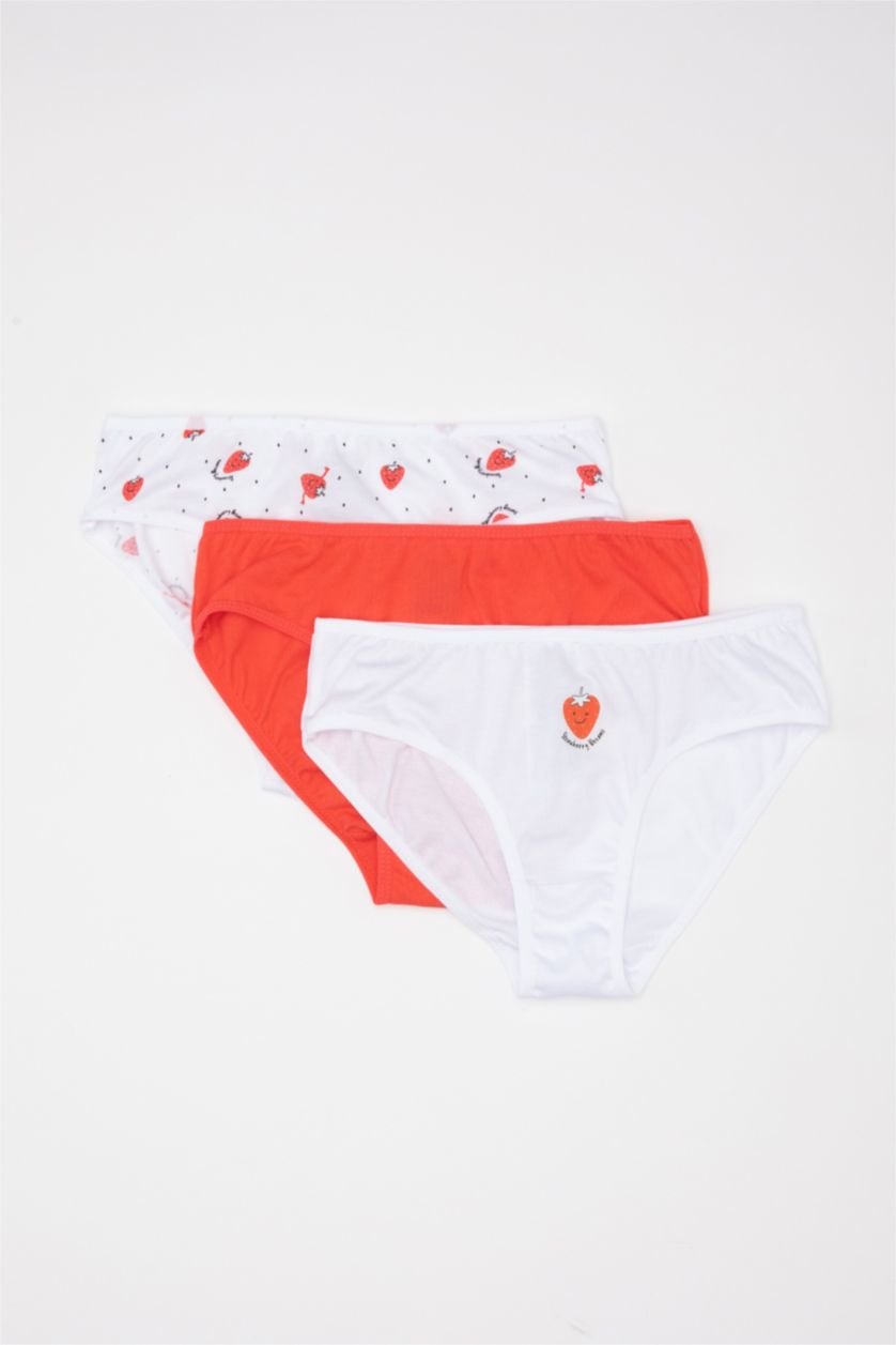 Young Girls - Teen Girls White Girl 3 Piece Slip Panties