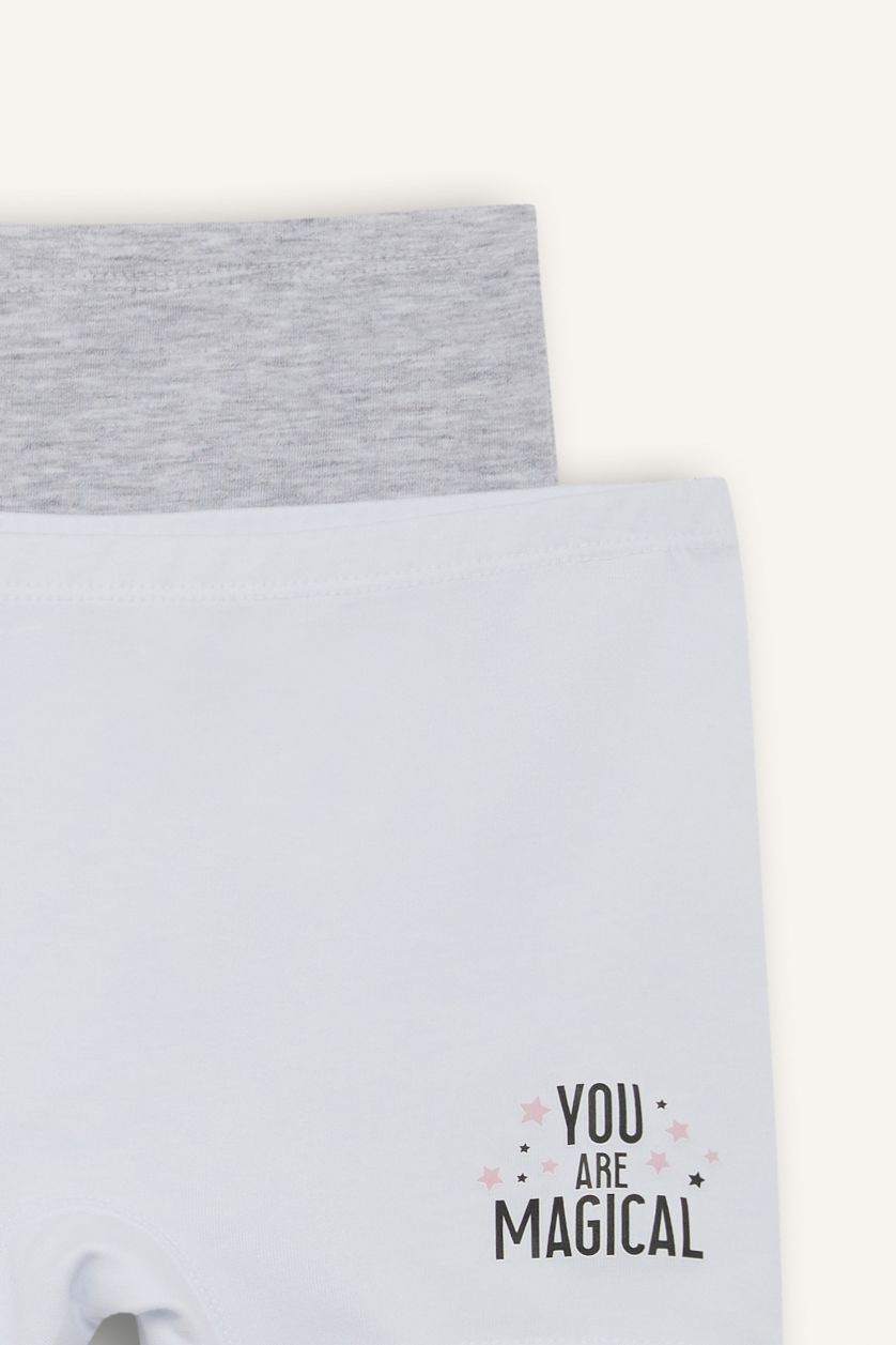 Girls & Teens Grey Melange Girl 2 Piece Boxers