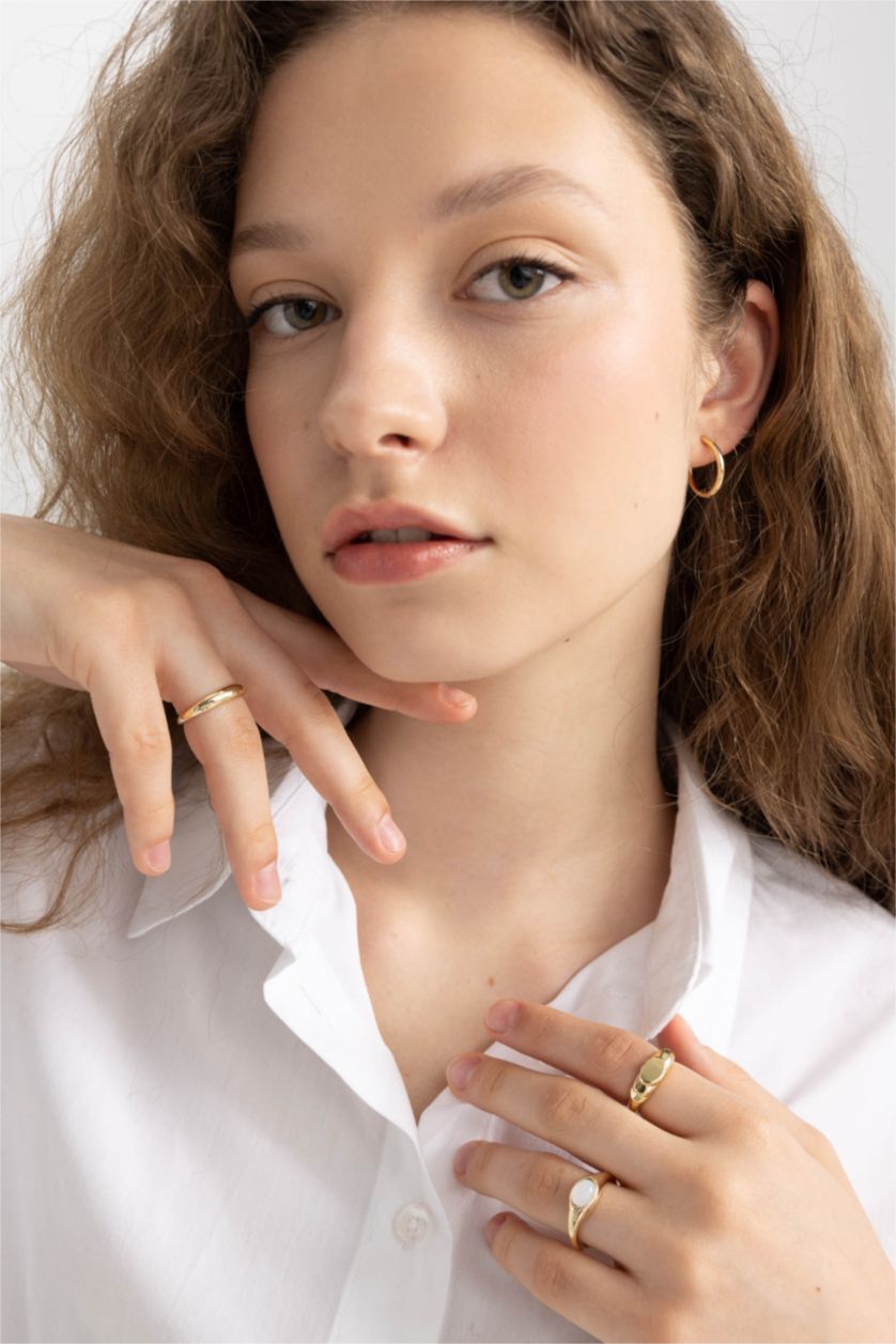 حريمي GOLD خاتم حريمي ذهبي - 3 قطع