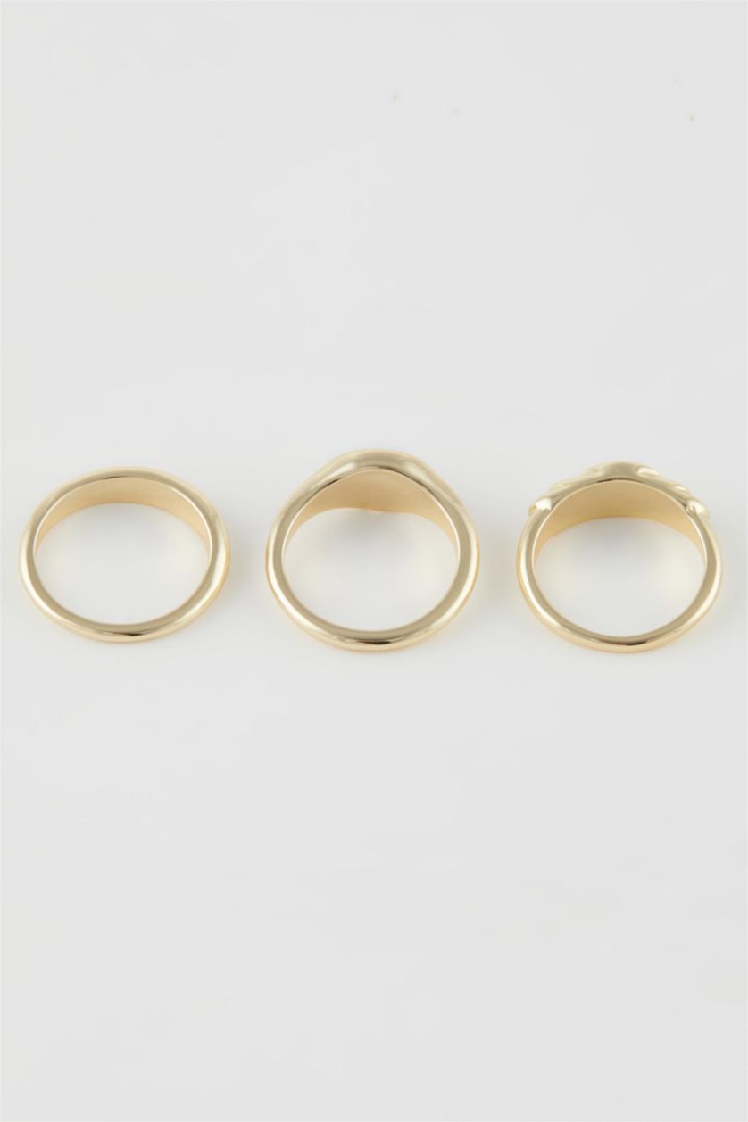 حريمي GOLD خاتم حريمي ذهبي - 3 قطع