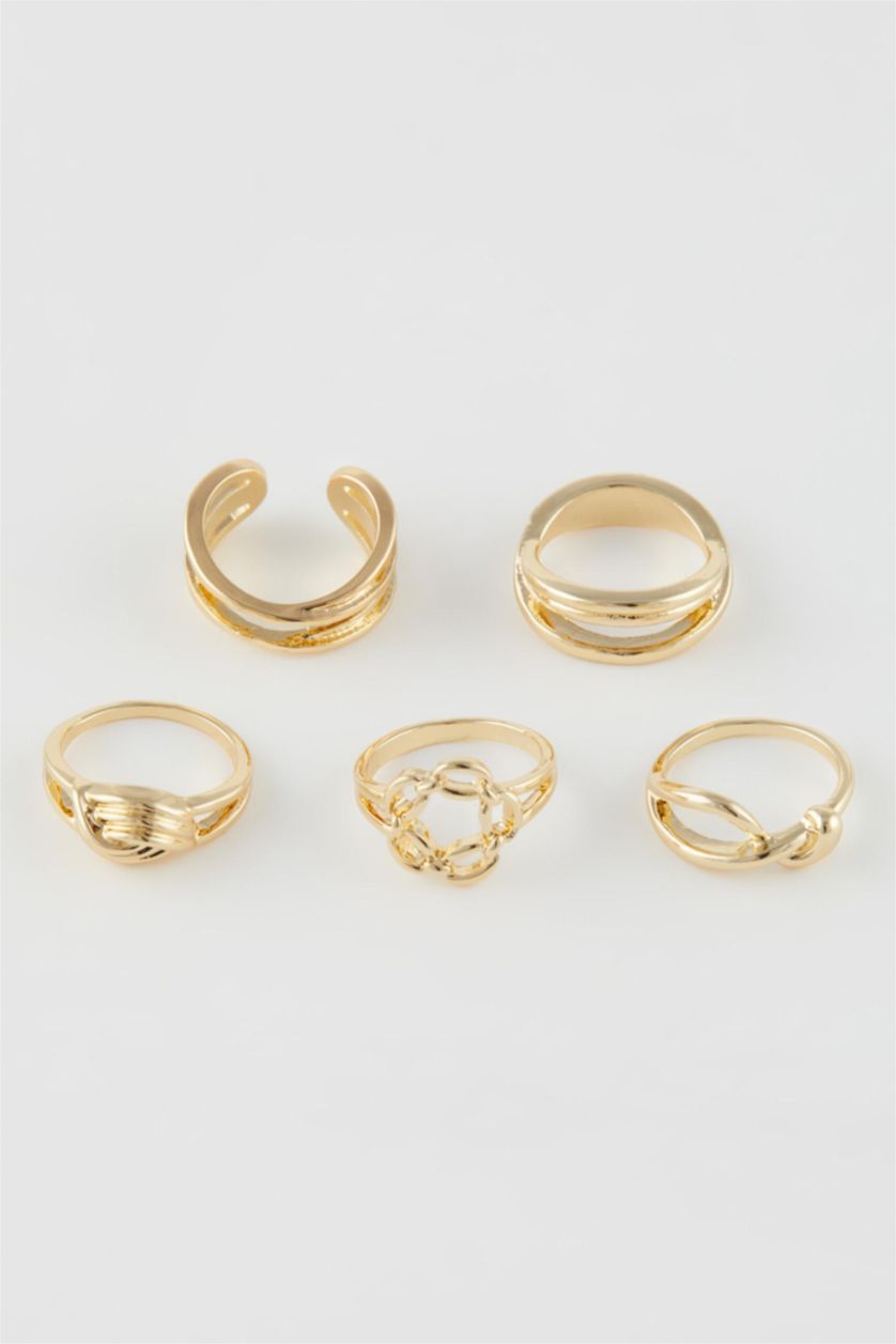 WOMAN GOLD Woman 5 Piece Gold Rings