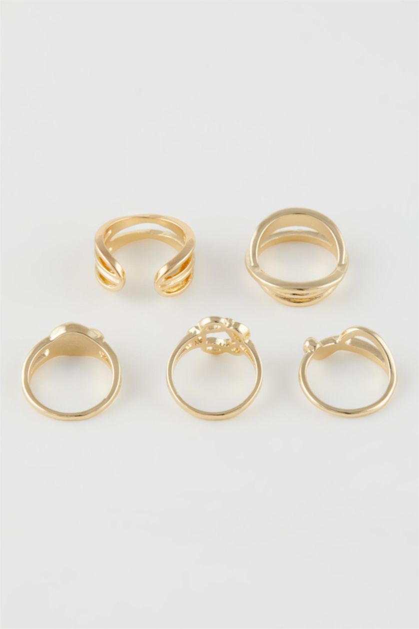 WOMAN GOLD Woman 5 Piece Gold Rings