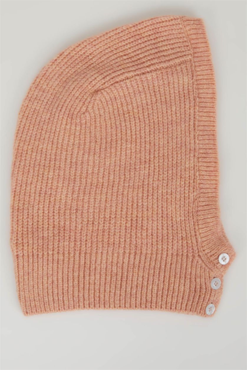 FILLES Rose Bonnet Cagoule en Tricot pour Fille