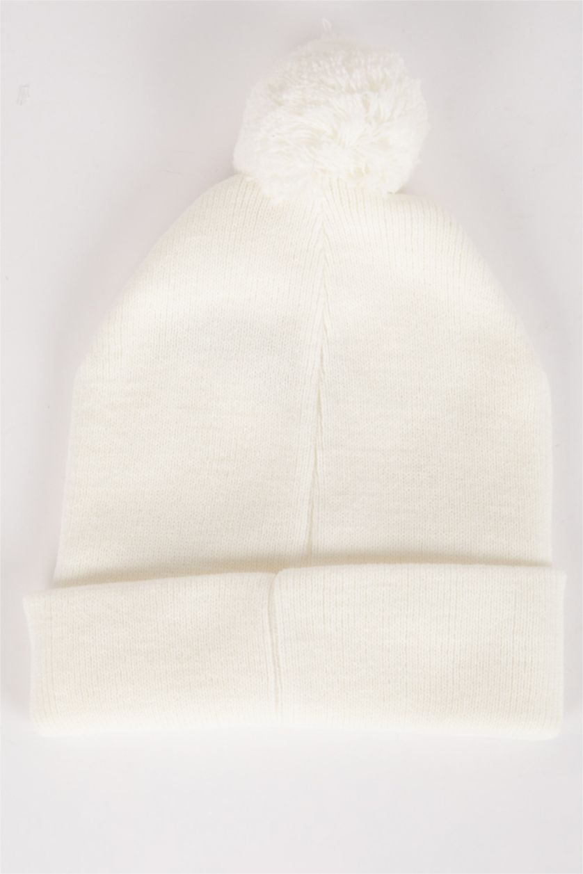 FILLES Écru Ensemble écharpe, bonnet et gants en tricot pour Fille