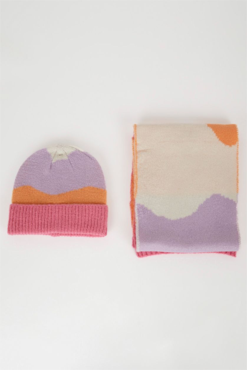 Girls & Teens Light Orange 2 piece Girl Scarf