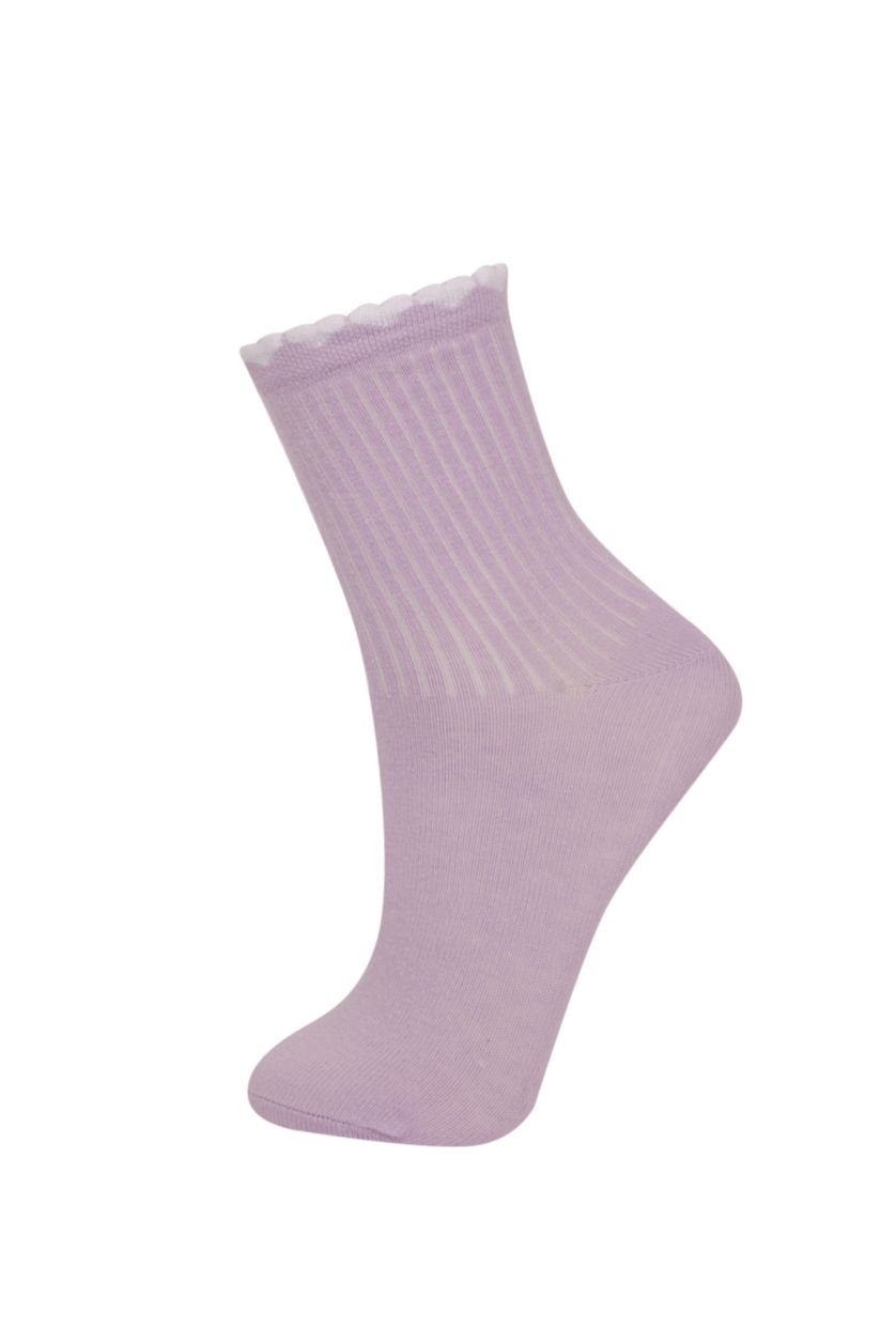 Kız Çocuk - Genç Kız Karma 5'li Pamuklu Uzun Çorap Kız Çocuk