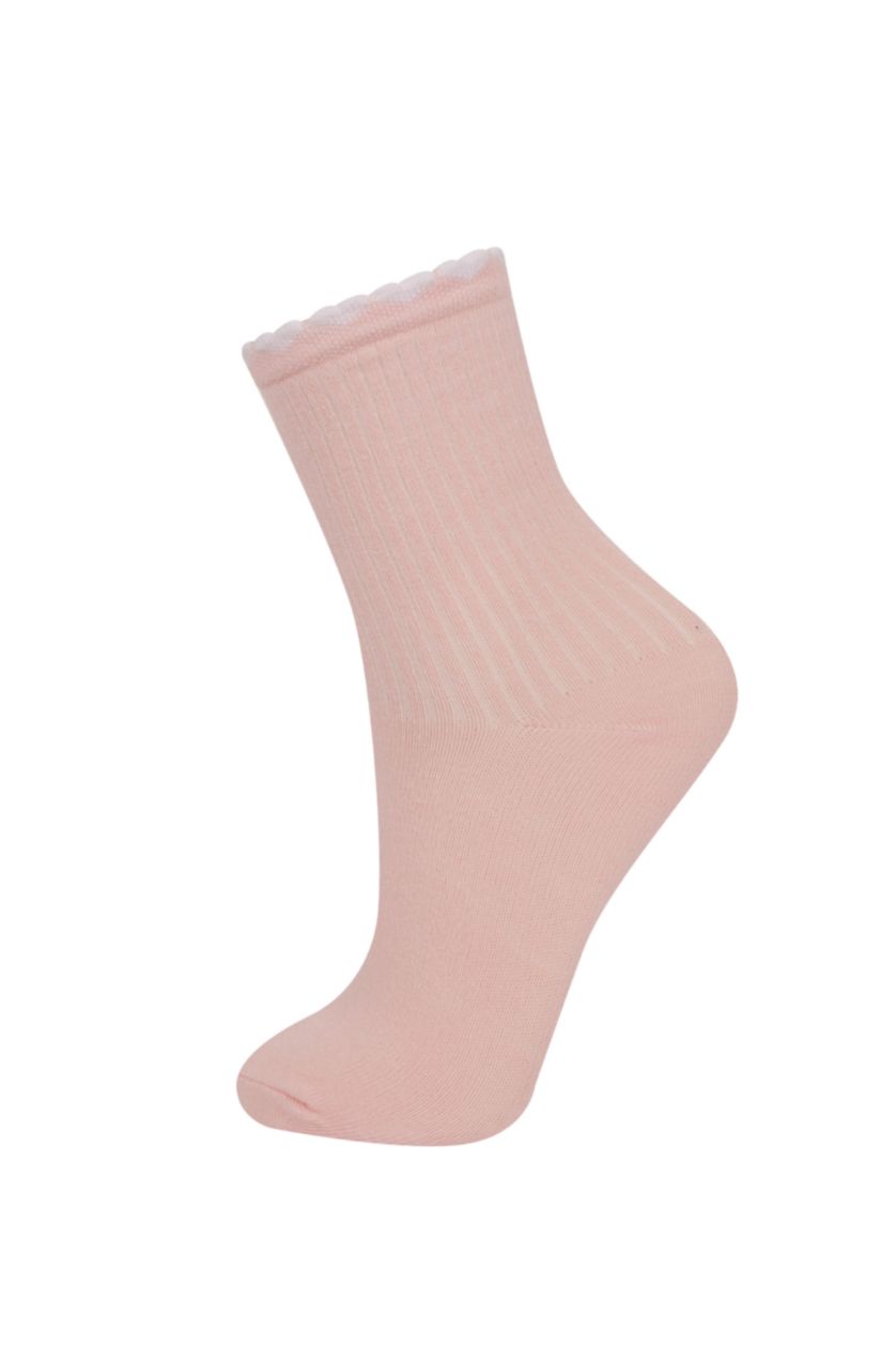 Kız Çocuk - Genç Kız Karma 5'li Pamuklu Uzun Çorap Kız Çocuk