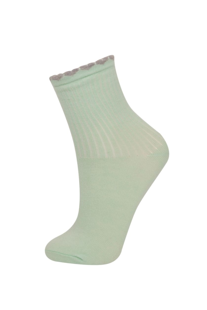 Kız Çocuk - Genç Kız Karma 5'li Pamuklu Uzun Çorap Kız Çocuk