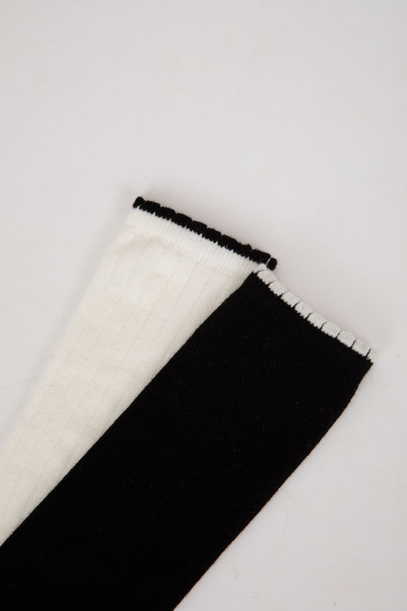 Девочки и подростки Разноцветный Носки из хлопка для девочек, 2 пары