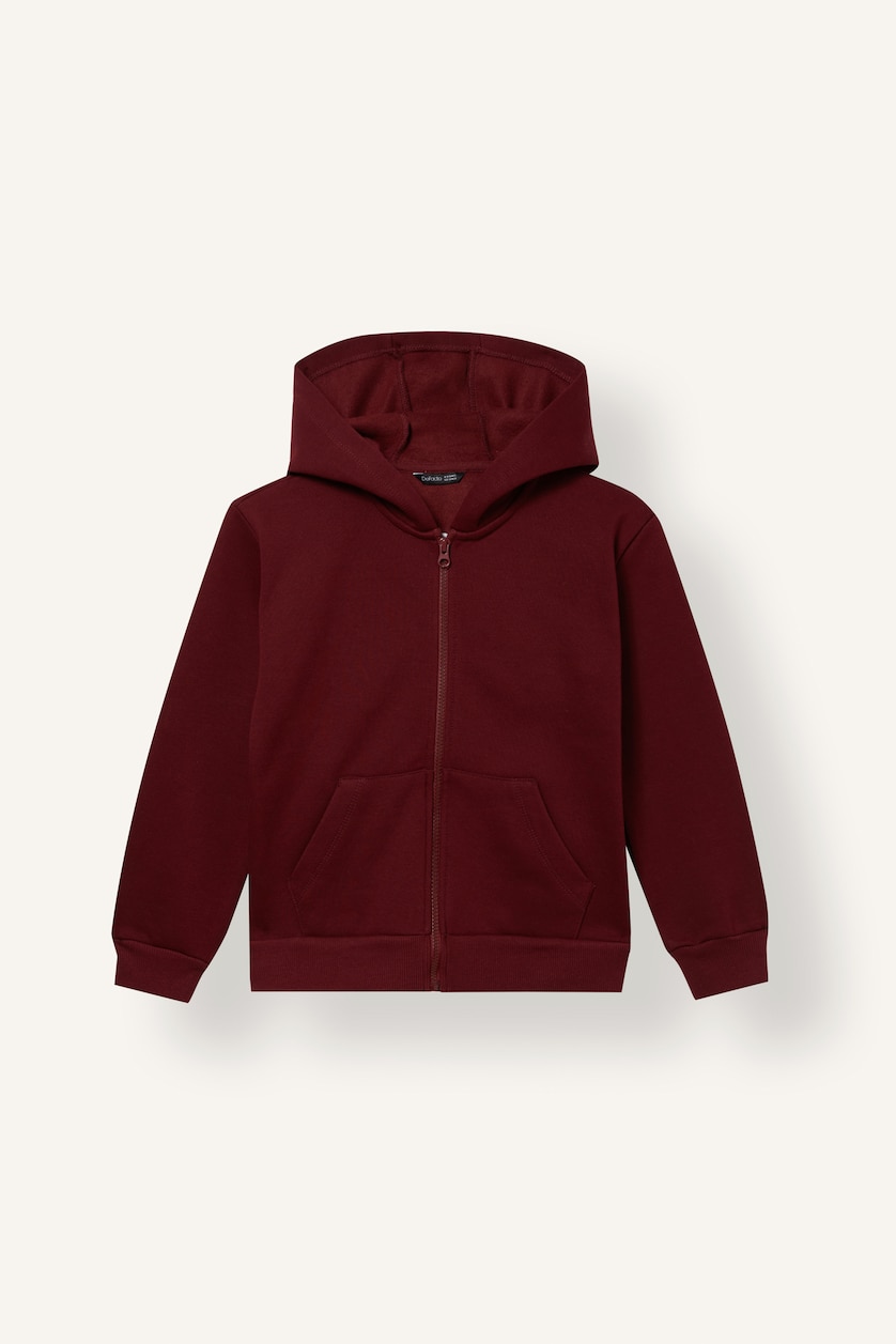 Young Girls - Teen Girls Bordeaux Regular Fit Hooded Cardigan Basic