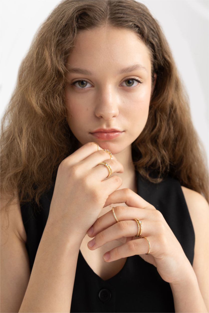 WOMAN Altın Woman 8 Piece Gold Ring