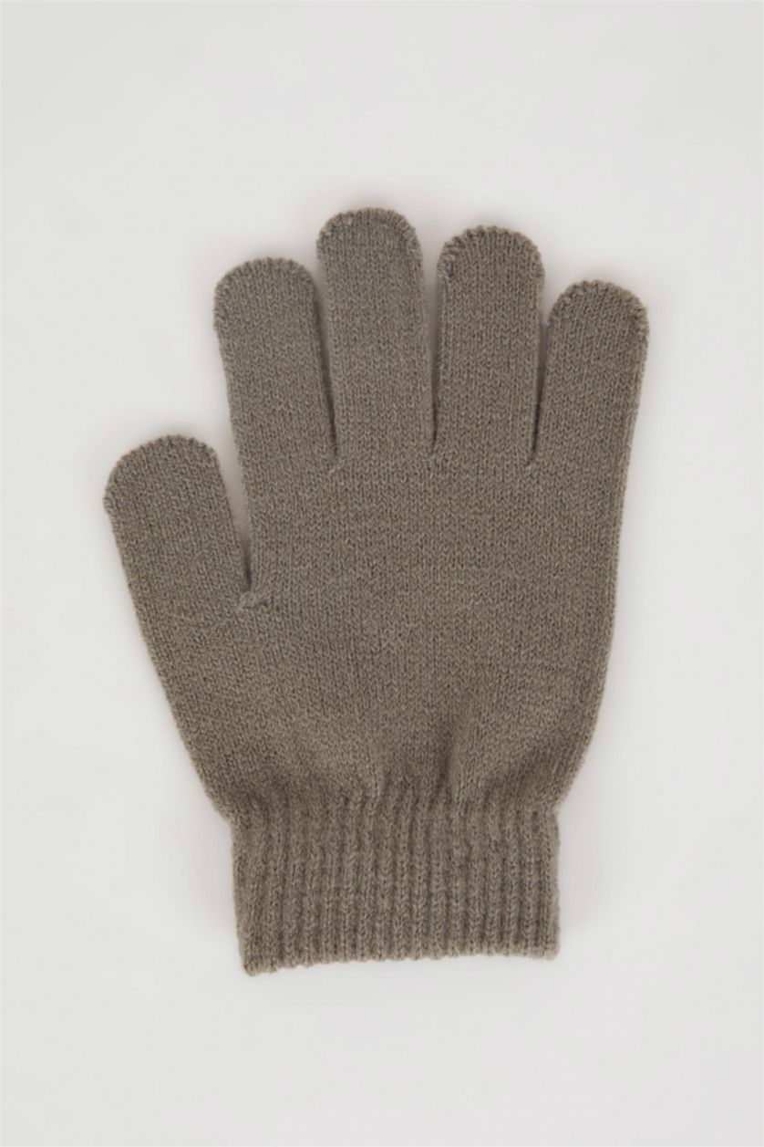 بنات أرجواني قفازات صوف للبنات - قطعتين