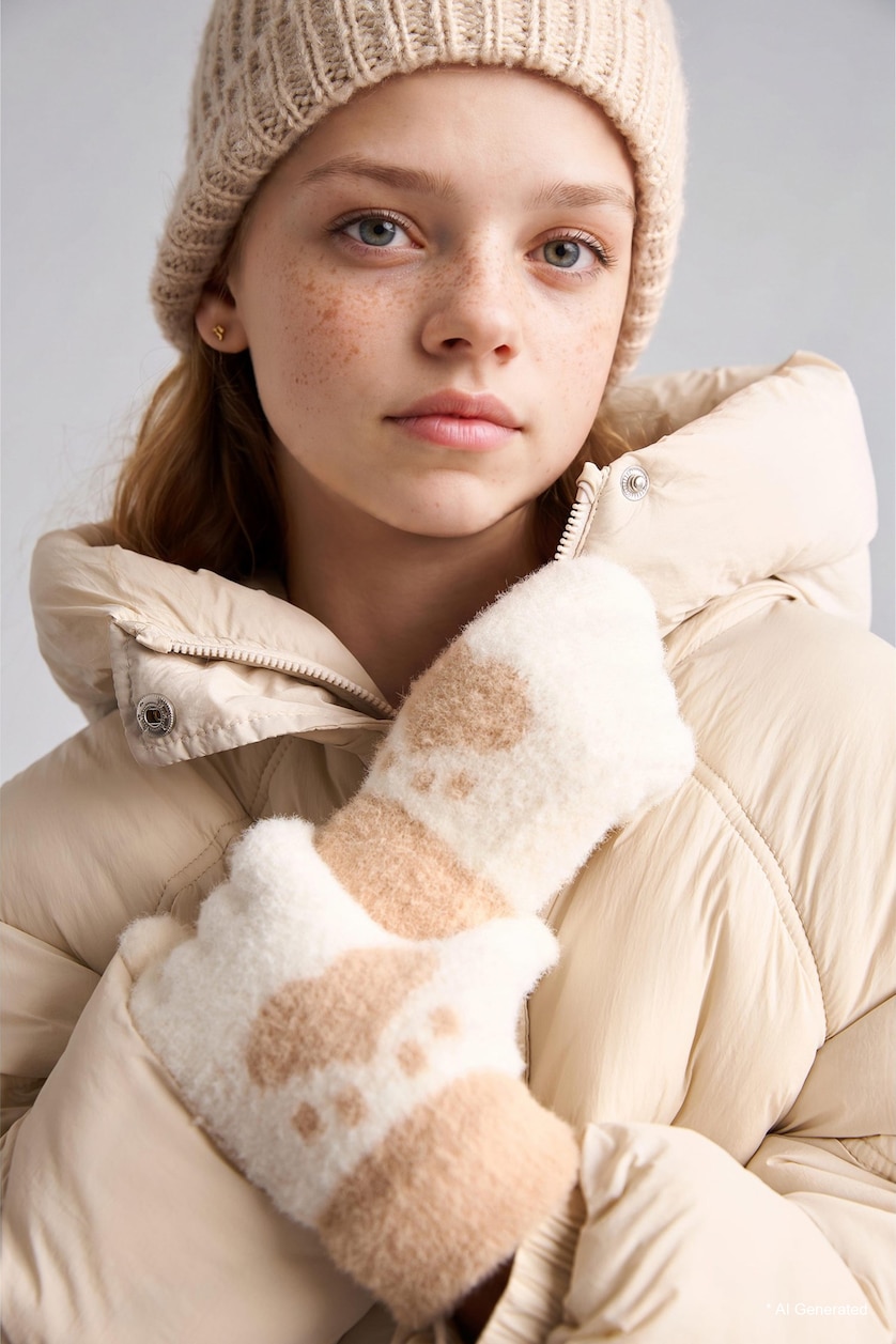 GIRLS & TEENS White Girl Knitwear Gloves