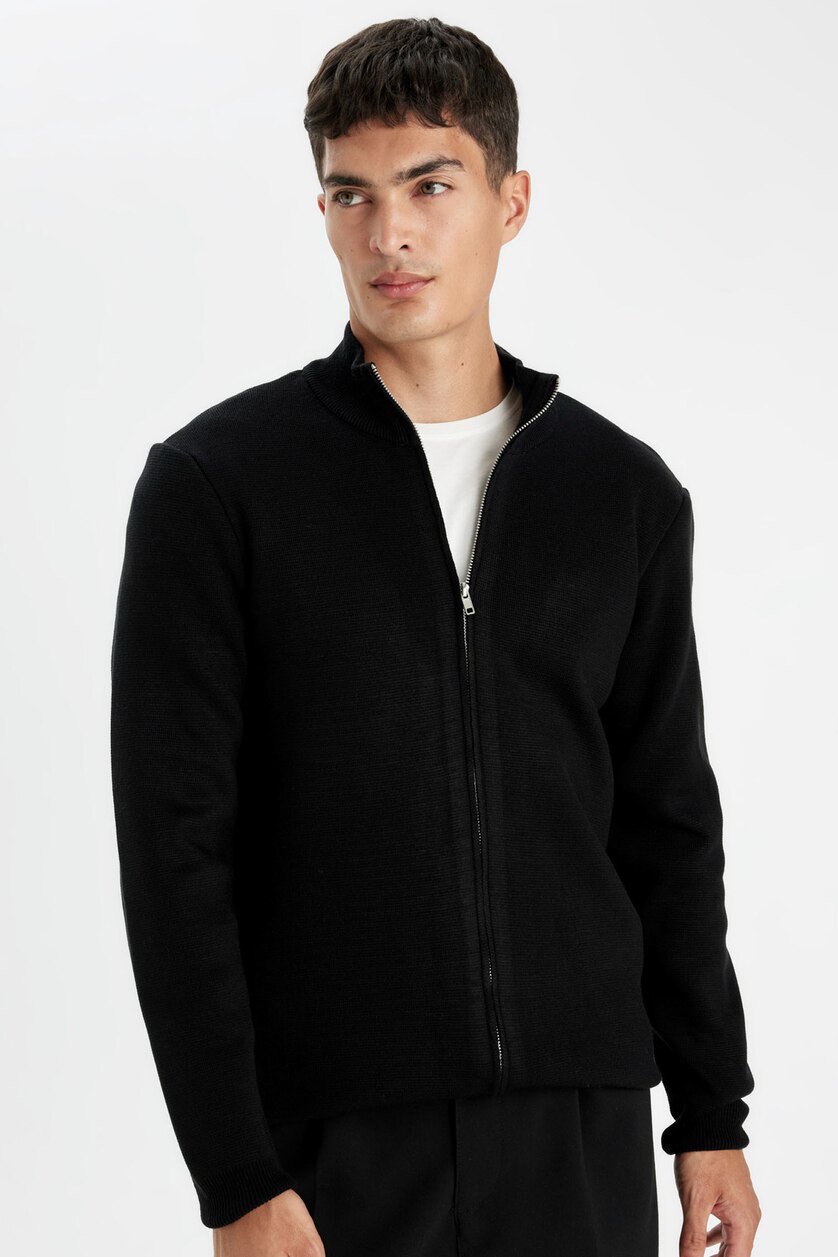 MAN Black Standard Fit Knitwear Cardigan