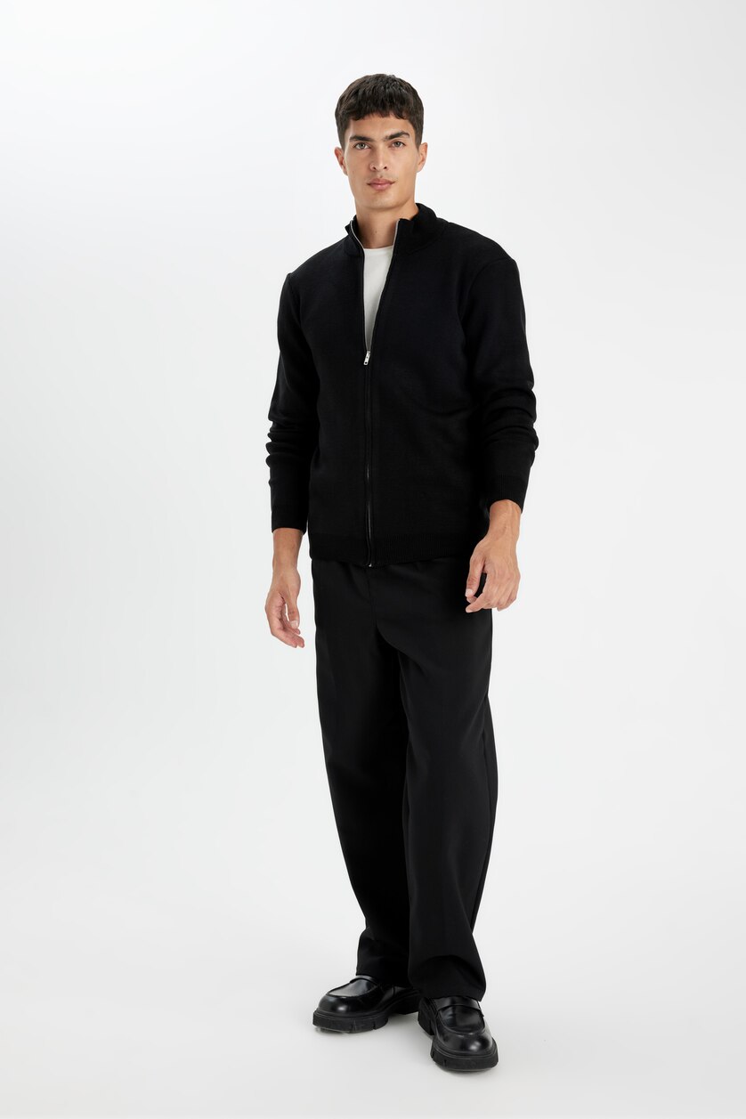 MAN Black Standard Fit Knitwear Cardigan