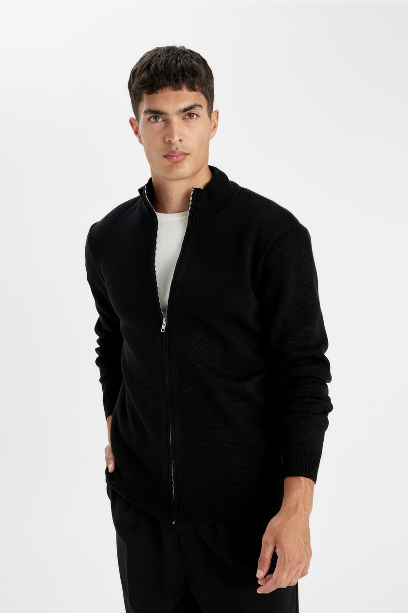 MAN Black Standard Fit Knitwear Cardigan