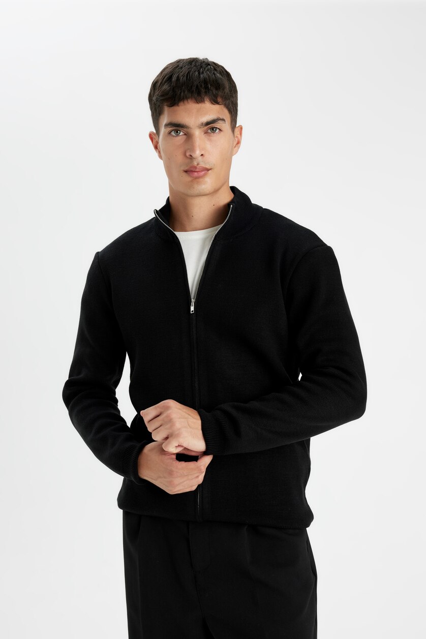 MAN Black Standard Fit Knitwear Cardigan