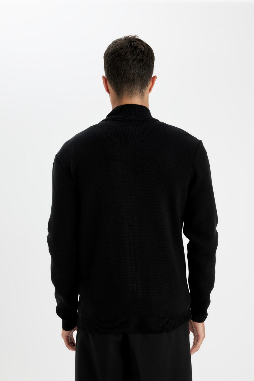 MAN Black Standard Fit Knitwear Cardigan