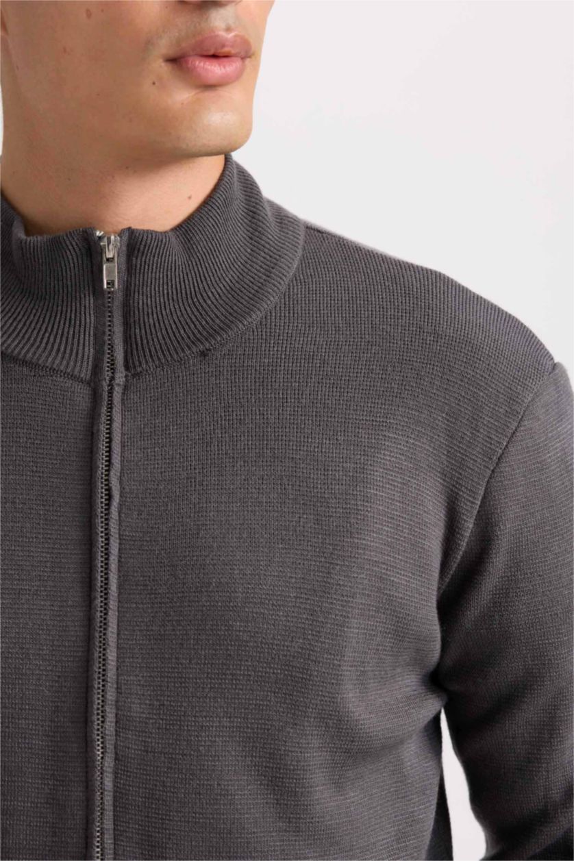 MAN Dark Grey Standard Fit Knitwear Cardigan