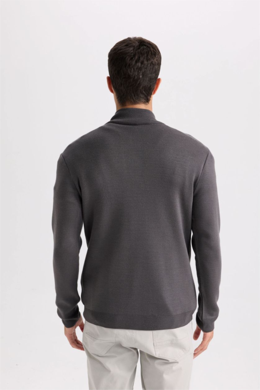 MAN Dark Grey Standard Fit Knitwear Cardigan