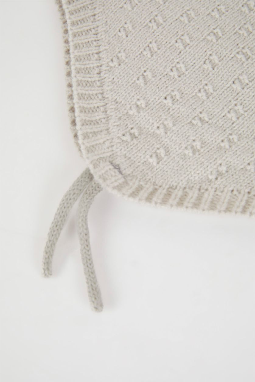 Kız Bebek Açık Gri İpli Bere Kız Bebek