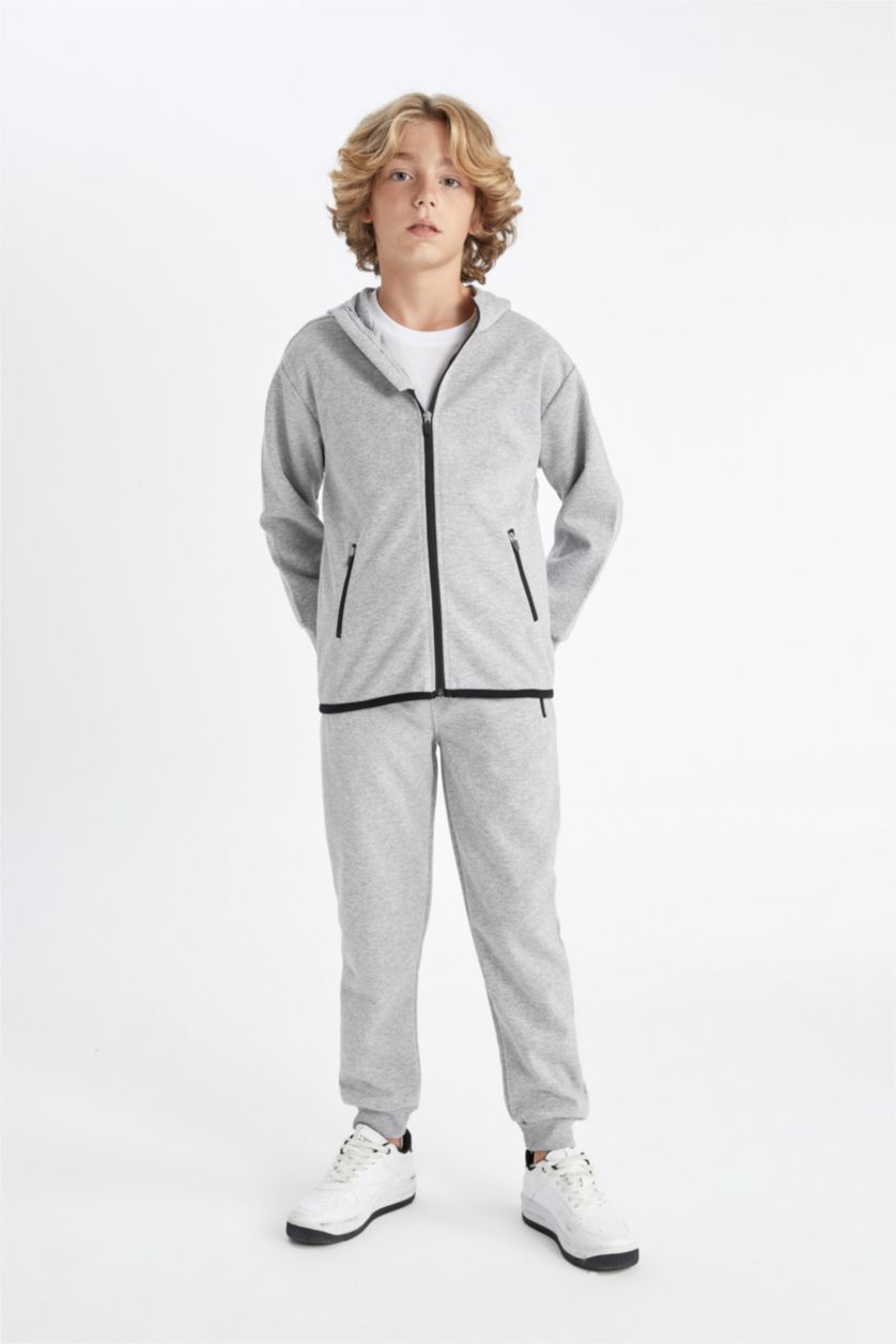 BOYS & TEENS Grey Melange Boy Gray School Sweatpants