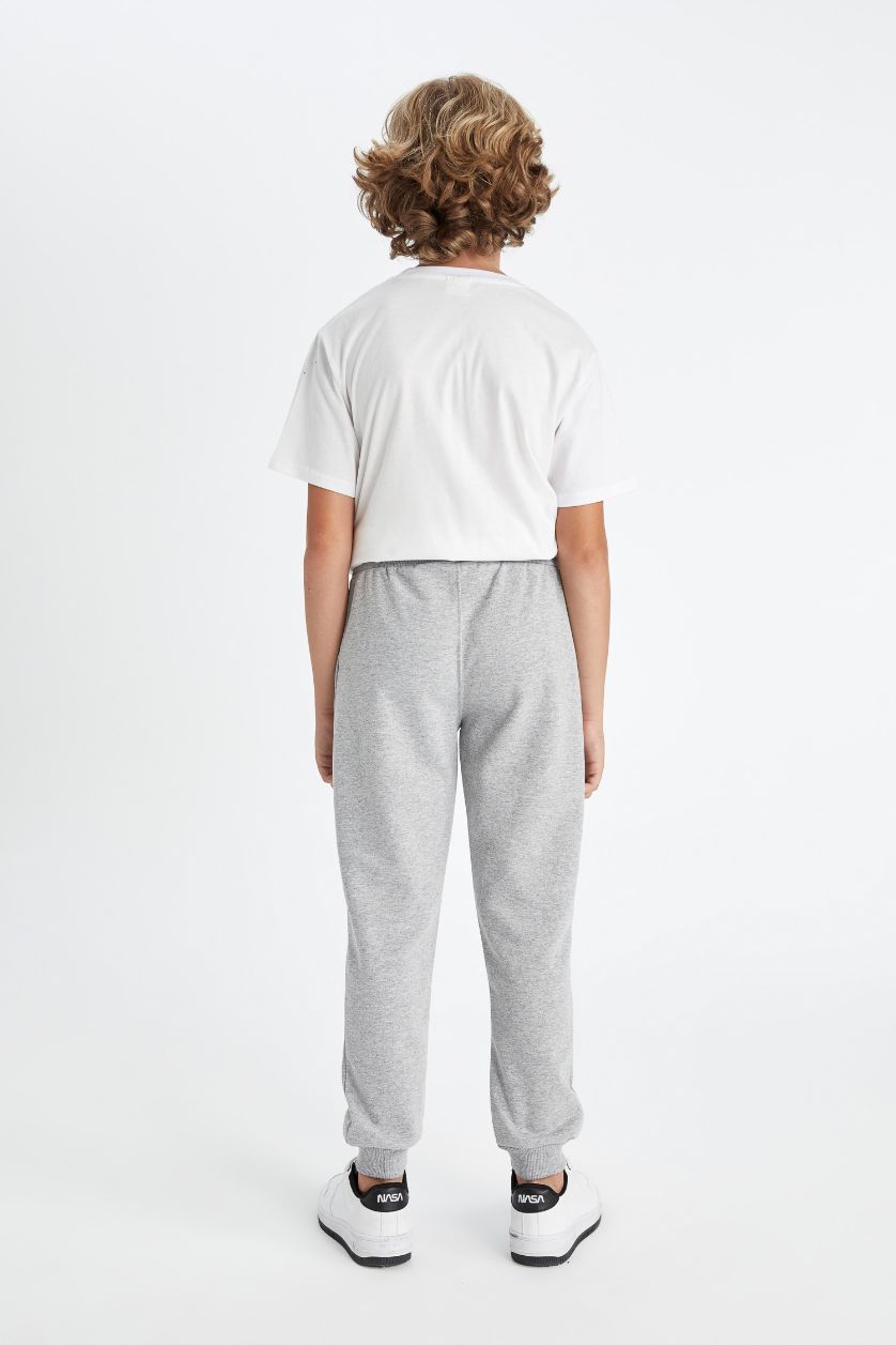 BOYS & TEENS Grey Melange Boy Gray School Sweatpants