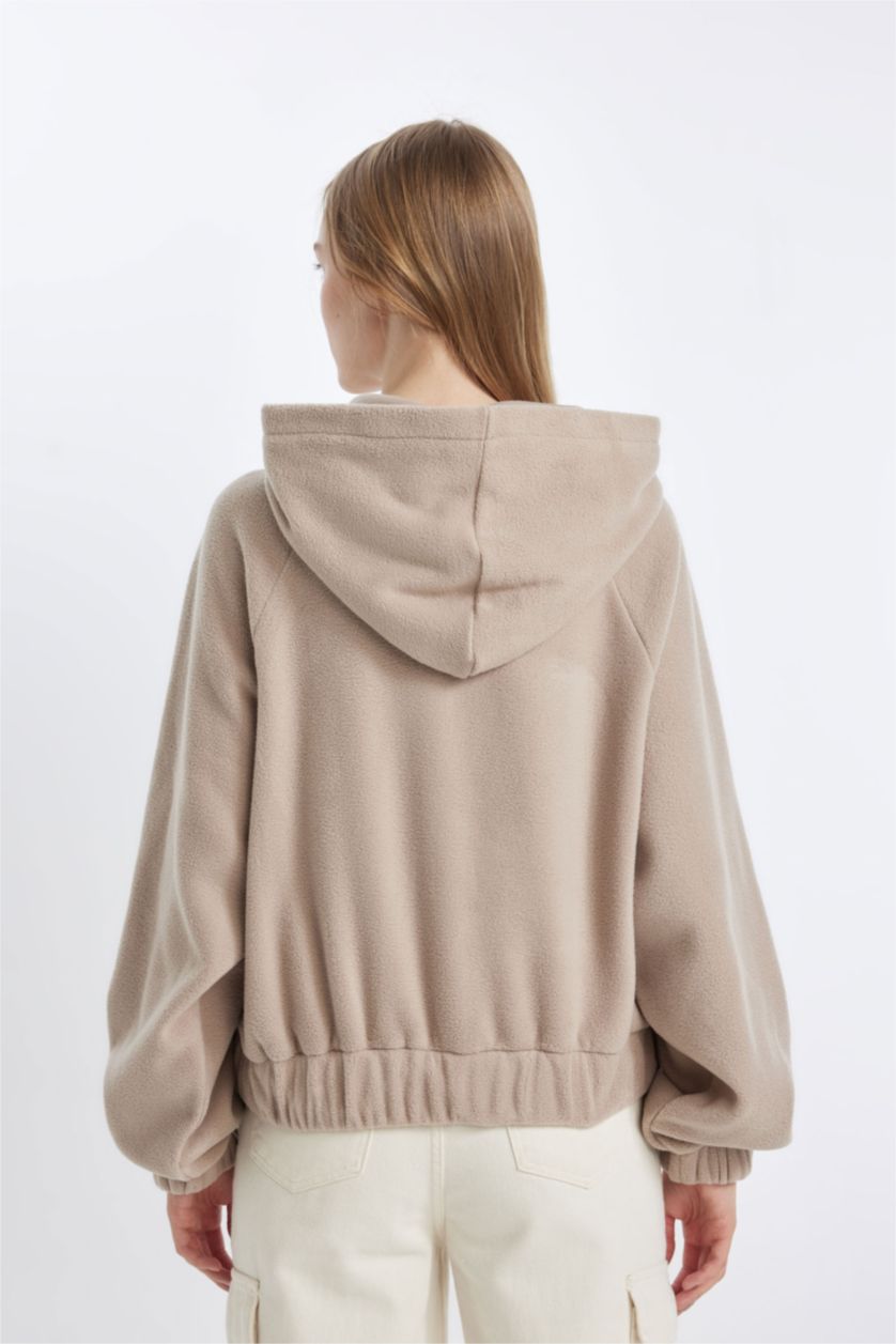 Woman Stone Loose Fit Slogan Pattern Sweatshirt