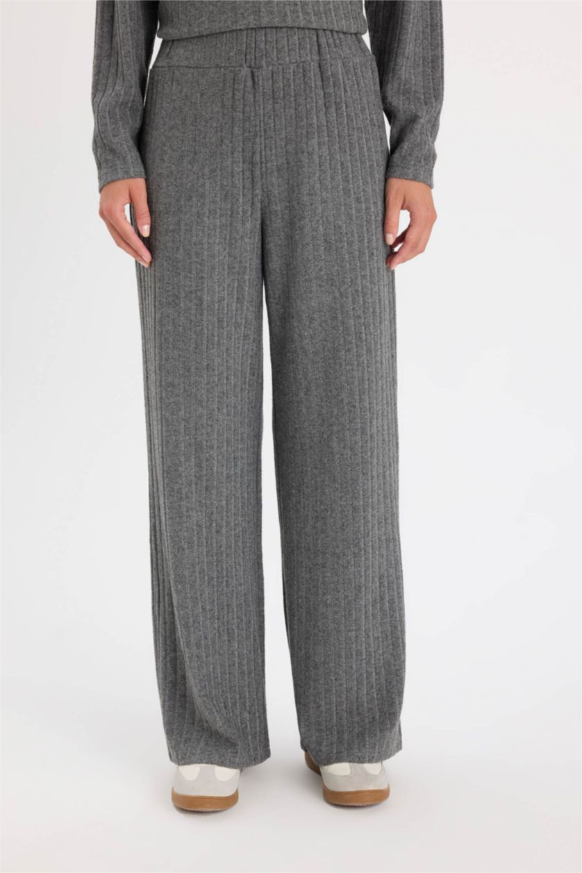 Женщины Антра-меланж Брюки Wide Leg широкие