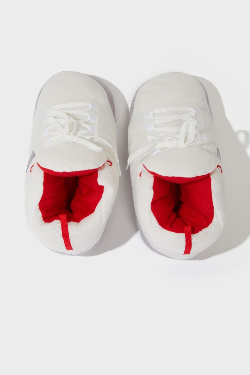 Erkek Beyaz Erkek Kalın Taban Panduf