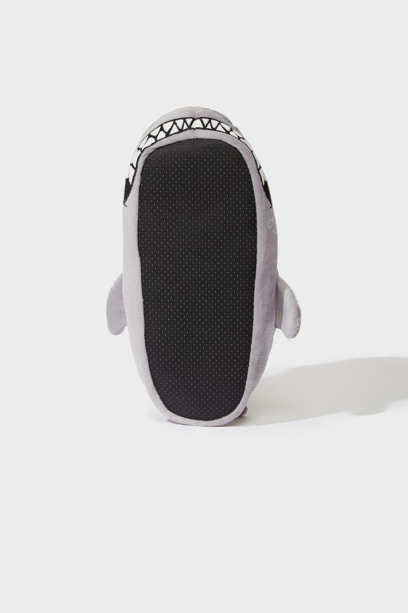 Erkek Gri Erkek Köpek Balığı Temalı Kalın Taban Panduf