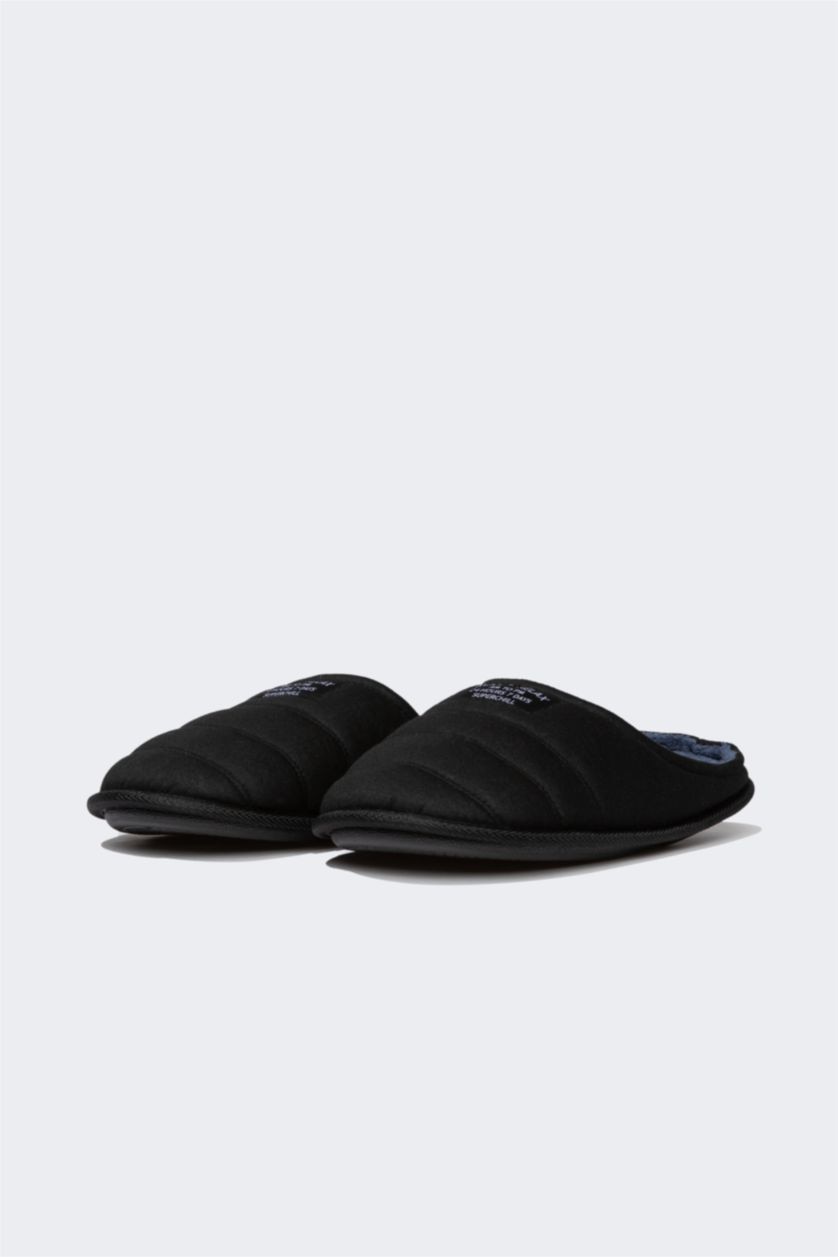 MAN Black Man Flat Sole Home Slippers