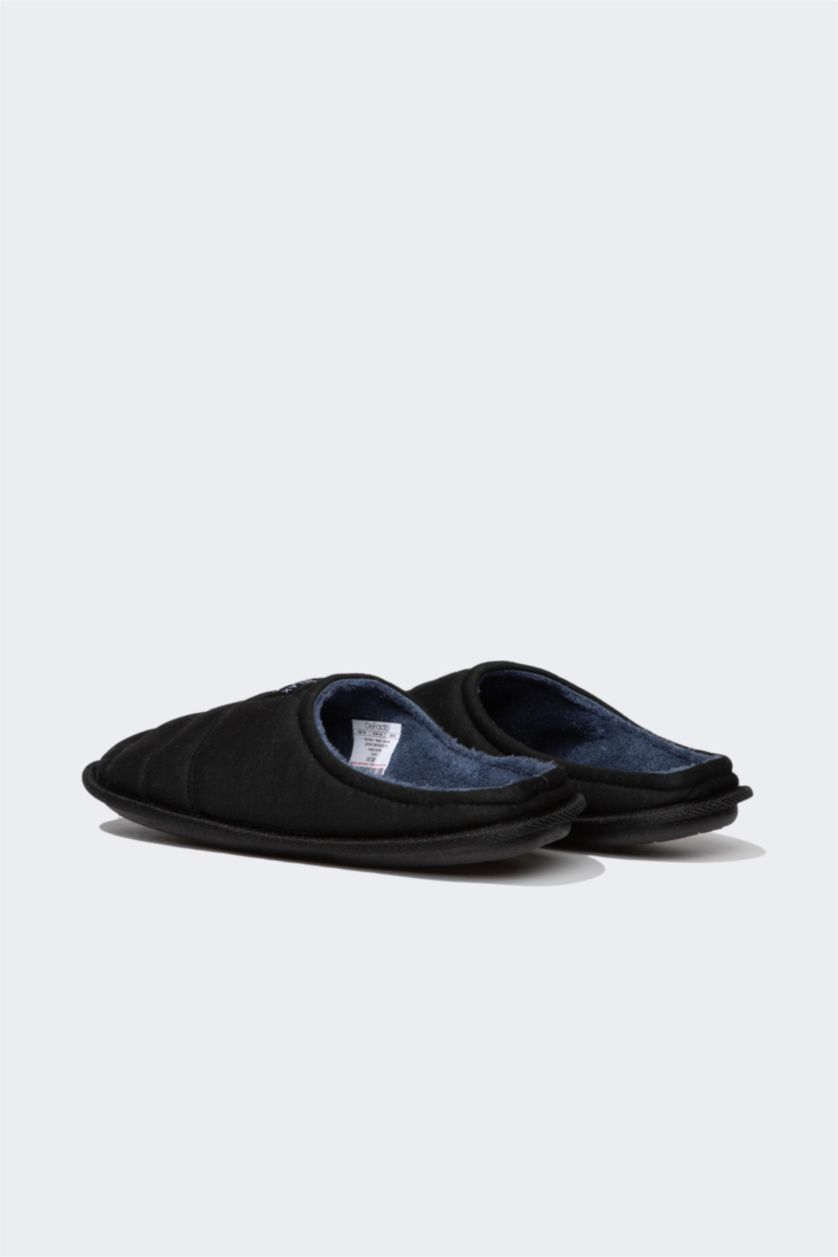 MAN Black Man Flat Sole Home Slippers