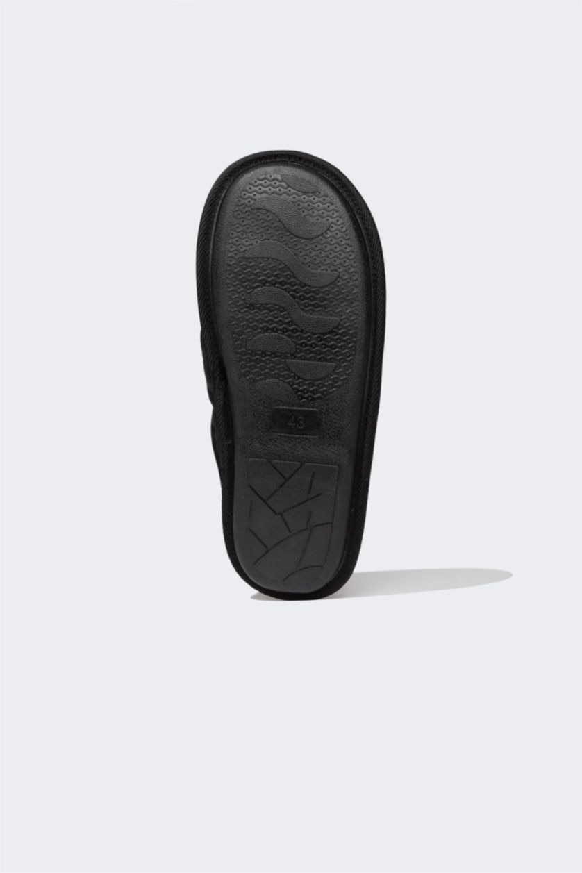 MAN Black Man Flat Sole Home Slippers