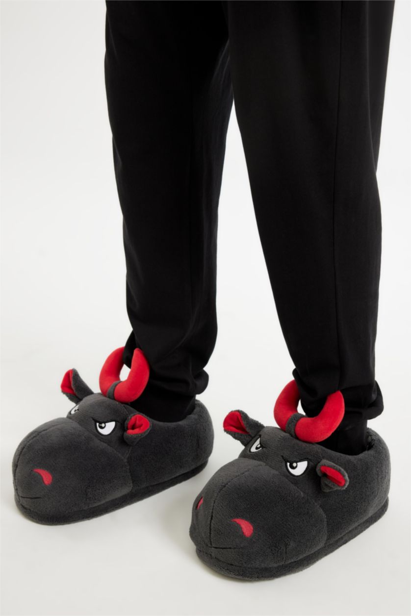 MAN Anthracite Boy Flat Base Home Boots