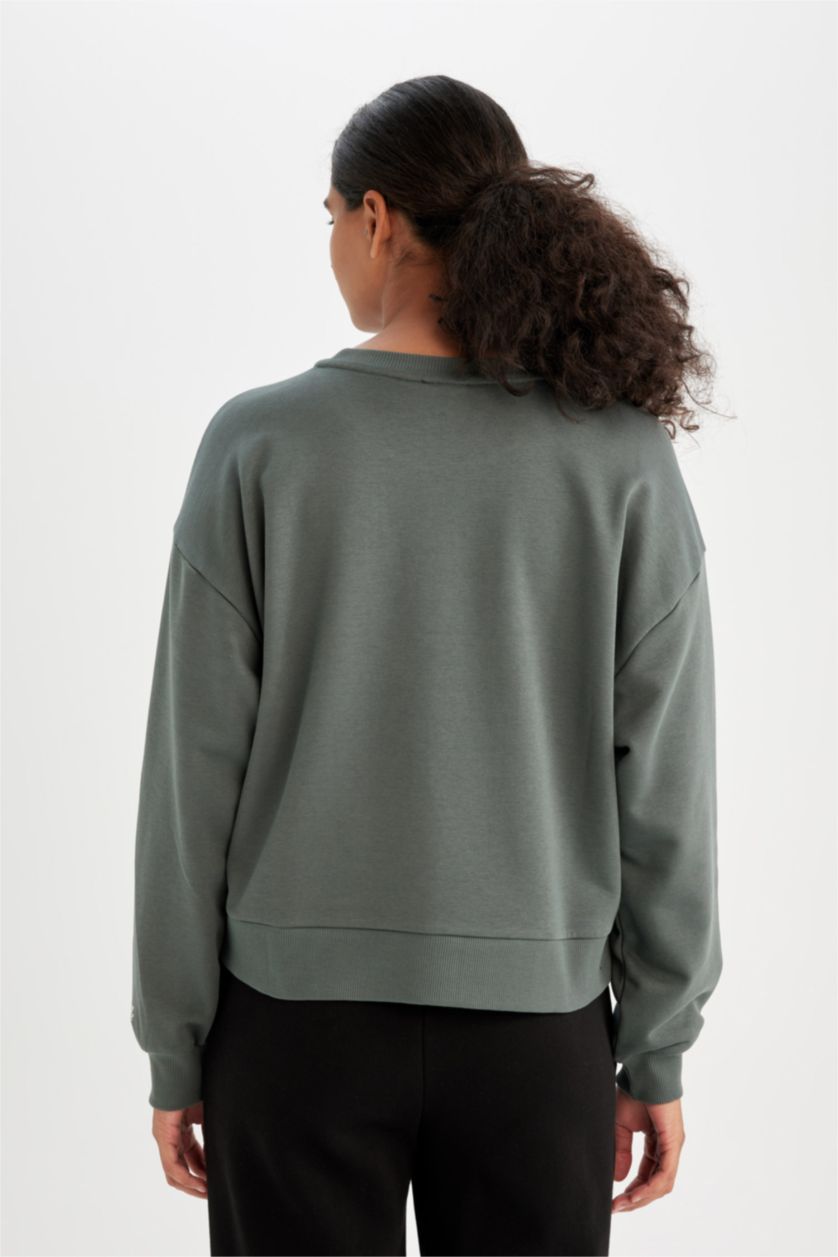 Женщины Темный петроль Свитшот NBA Chicago Bulls, DeFactoFit