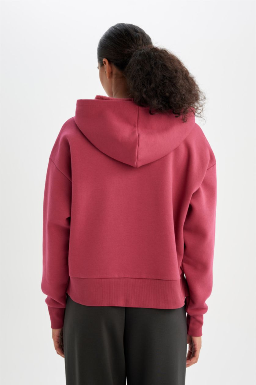 Kadın Bordo NBA Los Angeles Lakers Kapüşonlu Kalın Sweatshirt