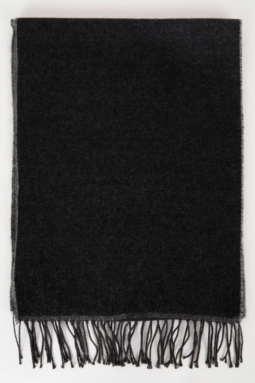 Erkek Açık Gri Erkek Dokuma Atkı