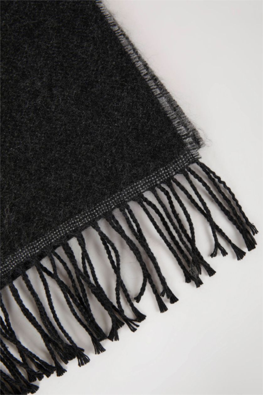 Erkek Açık Gri Erkek Dokuma Atkı