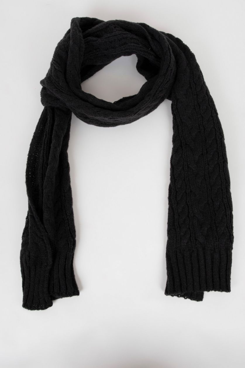 Erkek Antasit Melanj Erkek Saç Örgüsü Triko Atkı