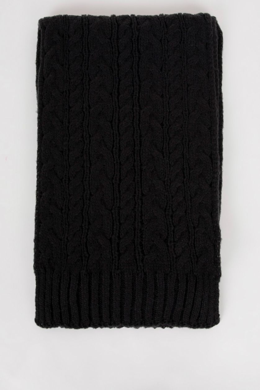 Erkek Antasit Melanj Erkek Saç Örgüsü Triko Atkı