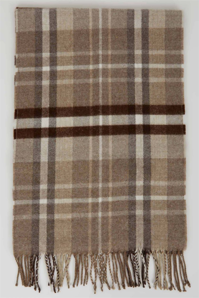 MAN Light Brown طقم سكارف منسوج
