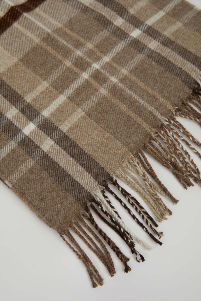MAN Light Brown طقم سكارف منسوج