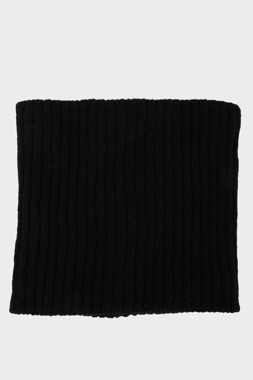 Erkek Siyah Erkek İçi Suni Yünlü Atkı