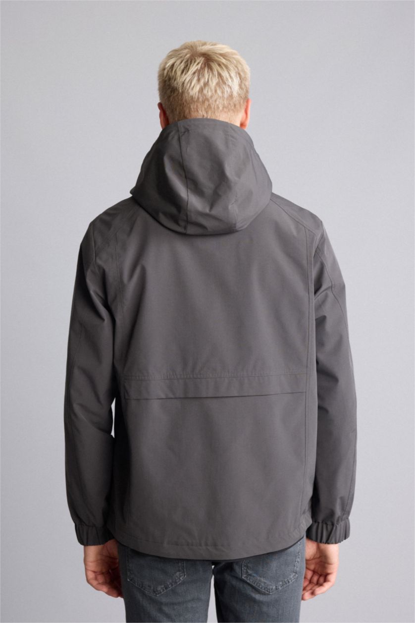 Ерлер Антрацит Капюшонды күрте