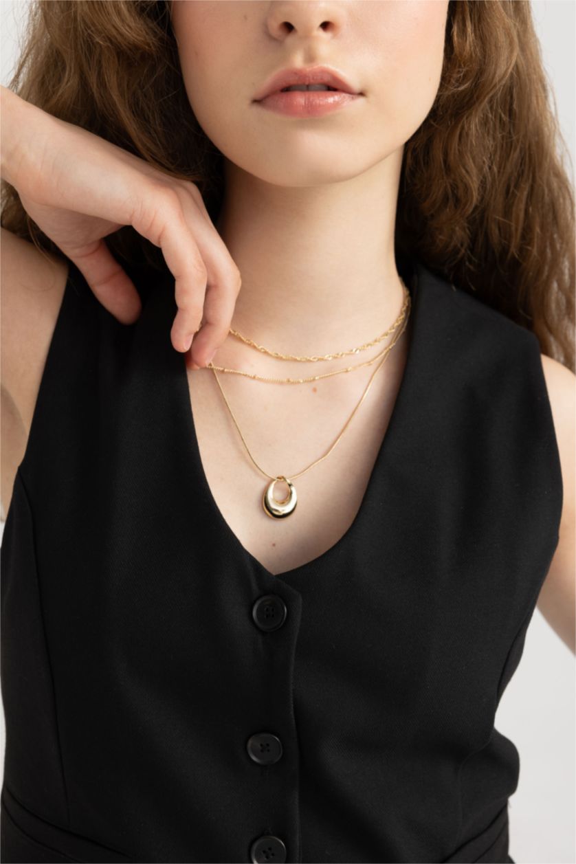 WOMAN GOLD Woman 3 Piece Gold Necklace