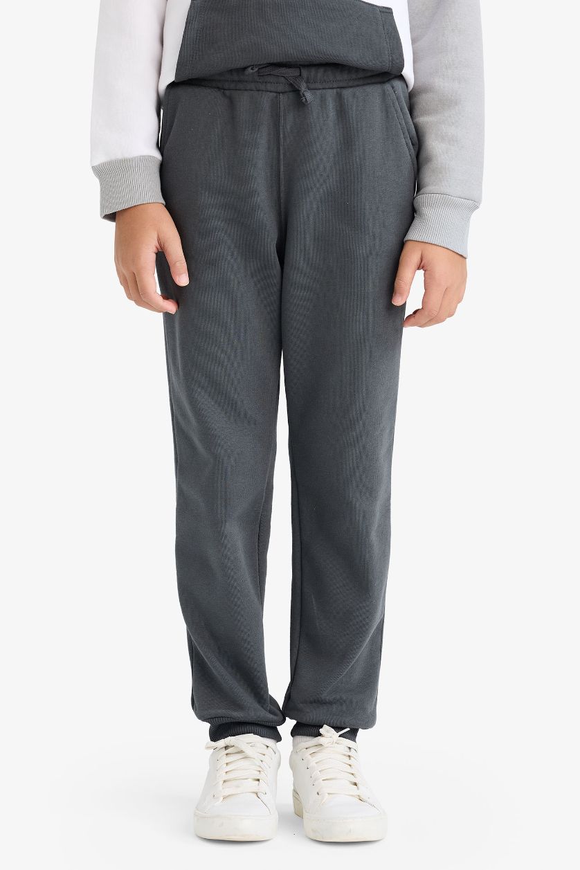 Boys & Teens Violet Beyaz Boy Printed Hooded Sweatshirt Sweatpants 2 Piece Set