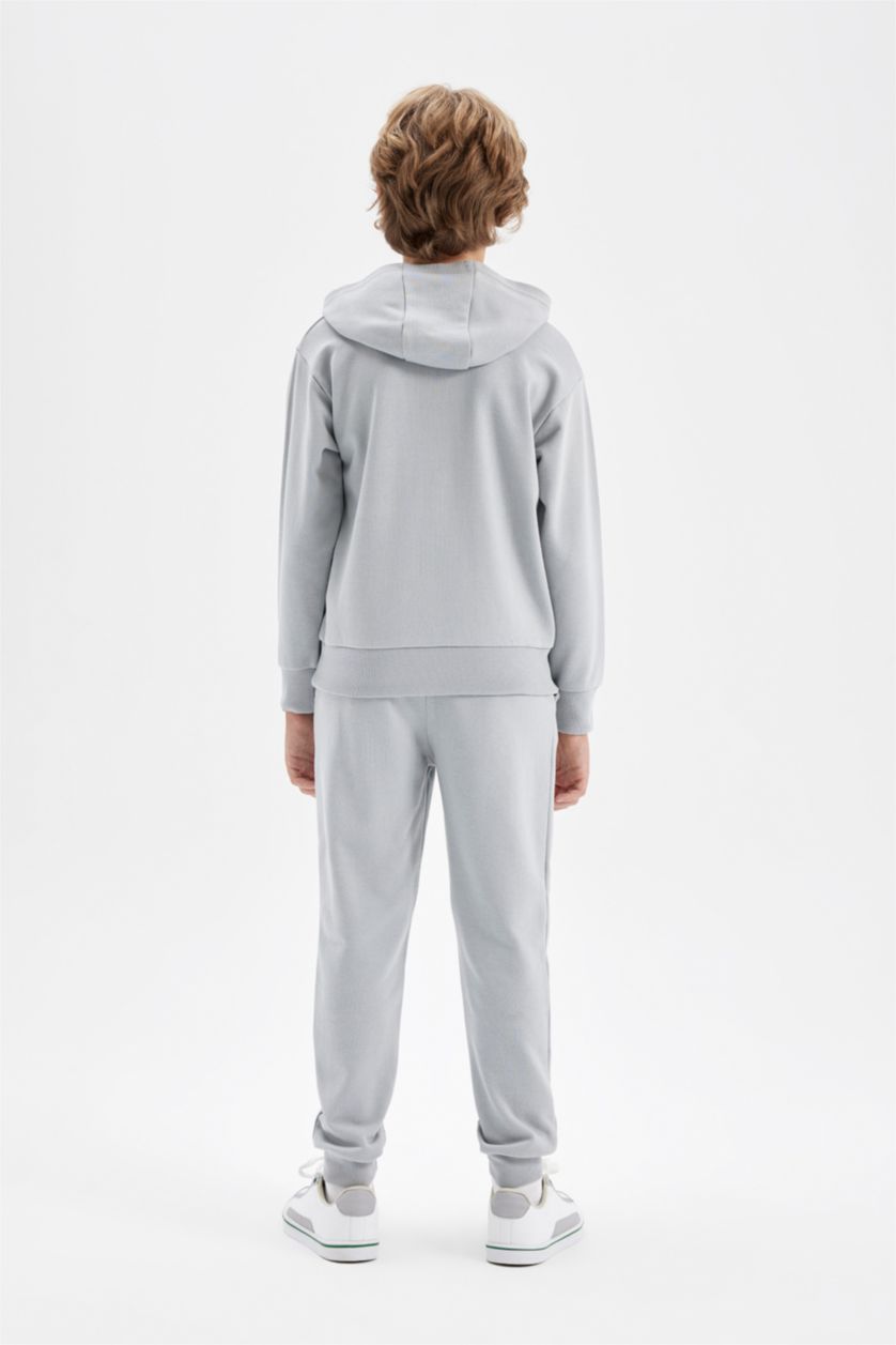 Young Boys - Teen Boys Light Grey Boy Printed Sweatshirt Sweatpants 2 Piece Set