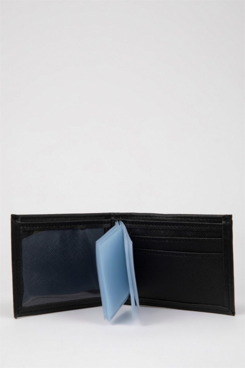 Men Black Man Faux Leather Wallets