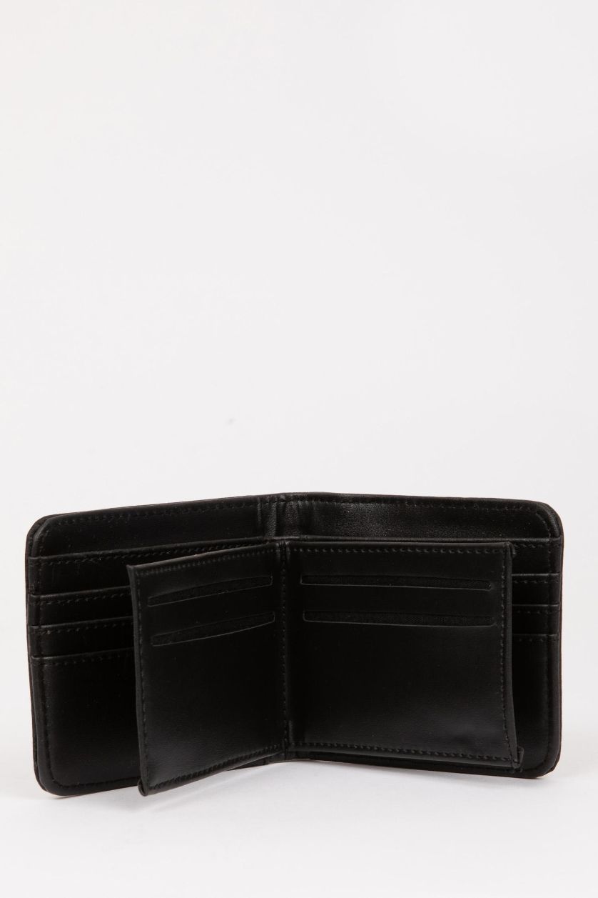 Man Black Man Faux Leather Wallets